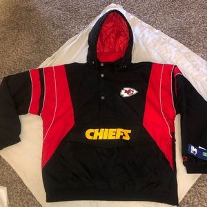 STARTER 1/4 zip NFL Chiefs pullover coat, XL men NWT